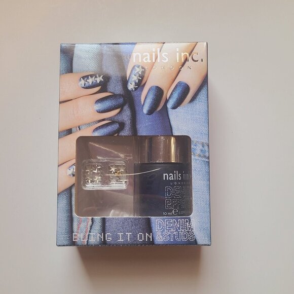 Nails Inc. Bling It On! - Denim Effect Nail Polish and Matte Top Coat - Picture 2 of 5